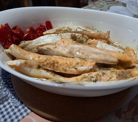 Брюшки семги запеченные