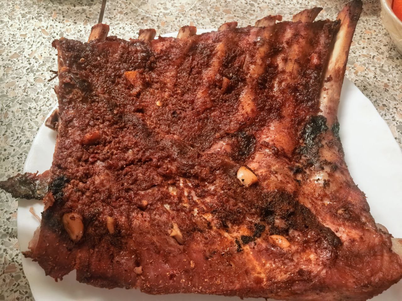 Рецепт свиных рёбрышек🥩🍖 BBQ в духовке в фольге.