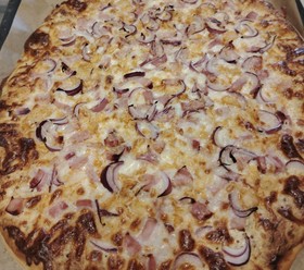 Пицца Курица соус Ранч на толстом тесте