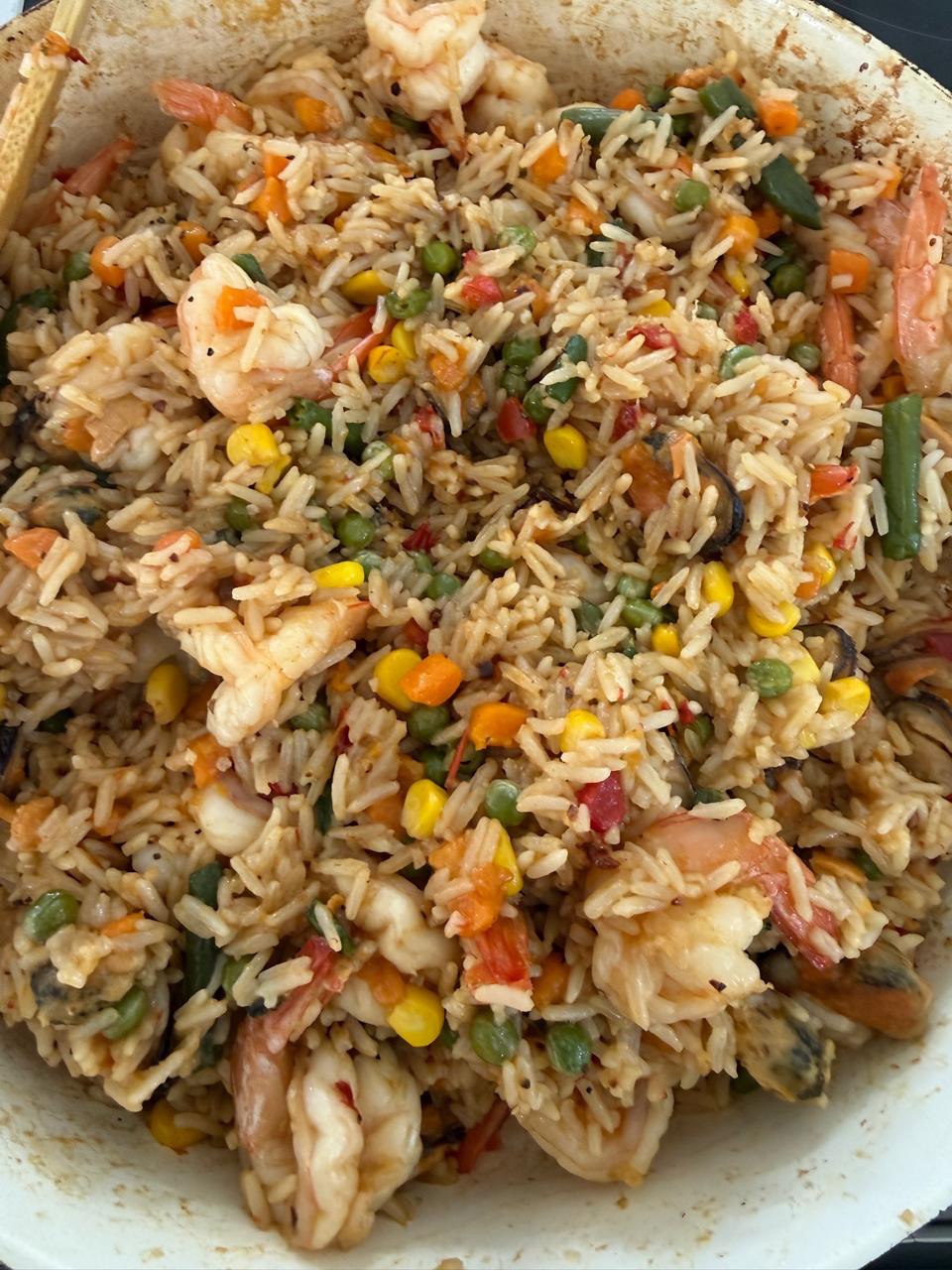 Рис с морепродуктами