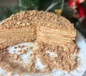 Карамельный медовик