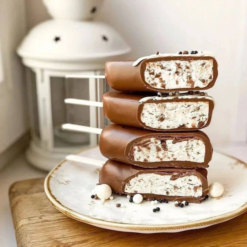 Творожные эскимо с кусочками шоколада