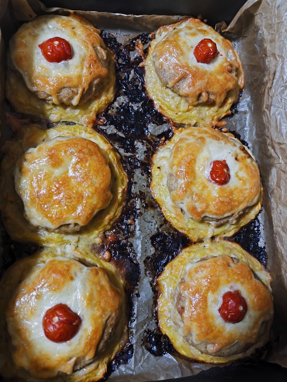 Овощные гнезда с мясом