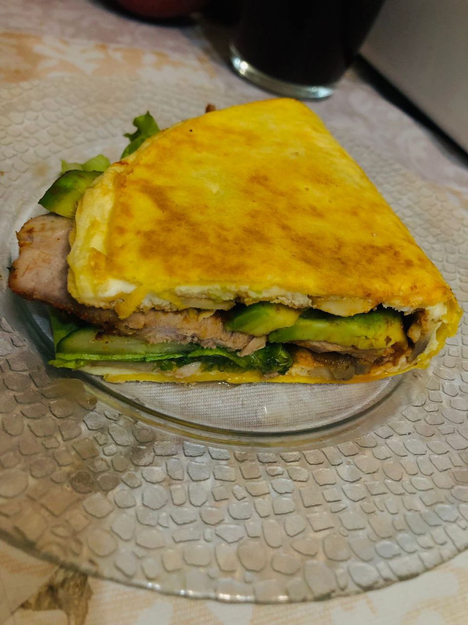 Лепешка с грибами