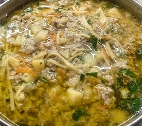 Супчик с фаршем и лапшой