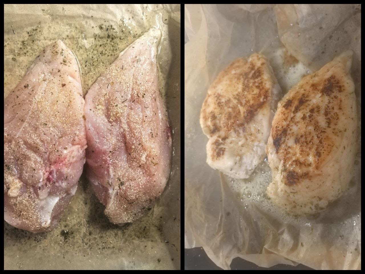 Куриная грудка в пергаменте